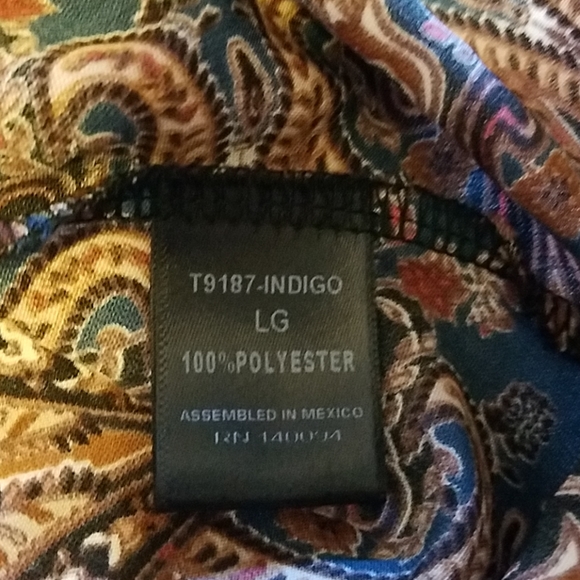 Francesca's Miami Paisley multi colored blouse - Picture 4 of 5